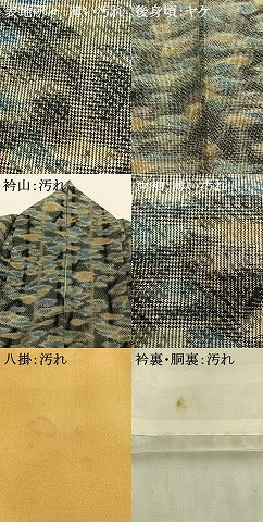 平和屋着物■上質な紬 抽象文様 正絹 逸品 AABG1934fy