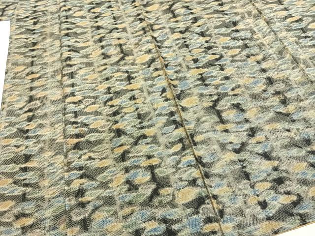 平和屋着物■上質な紬 抽象文様 正絹 逸品 AABG1934fy