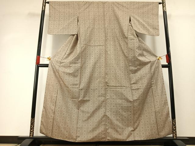 平和屋着物■本場大島紬 7マルキ 幾何学文様 正絹 逸品 AABG1987fy
