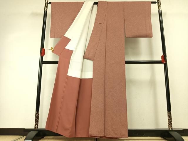 平和屋着物■上質な小紋 霞文 正絹 逸品 AABG1994fy
