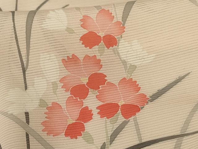 平和屋着物*夏物 訪問着 絽 友禅 草花文 暈し染め 正絹 逸品 AABG2006jd