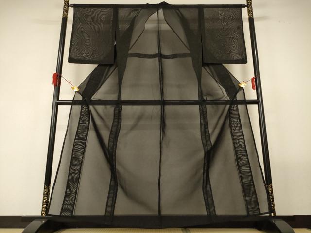平和屋着物*夏物 小紋 紗 丸文 正絹 逸品 AABG2035jd