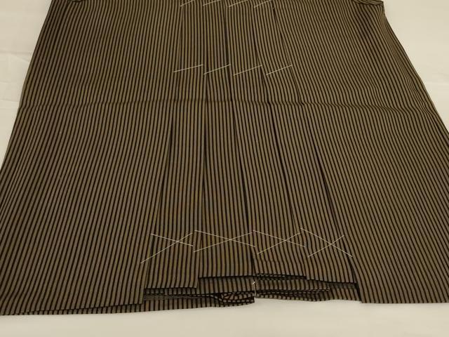 平和屋着物*夏物 男性 行灯袴 縞 正絹 逸品 AABG2042jd