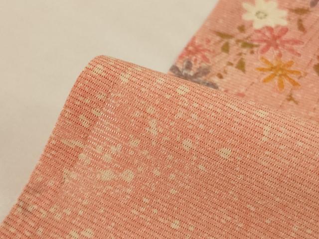 平和屋着物*夏物 小紋 絽 草花文 暈し染め 正絹 逸品 AABG2053jd