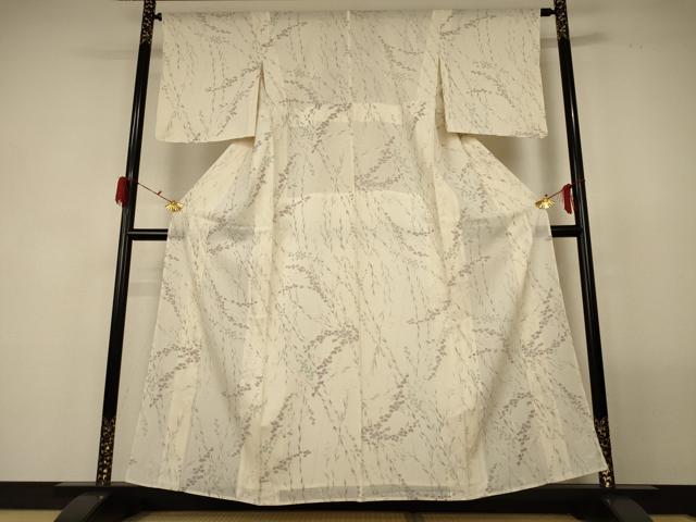 平和屋着物*夏物 小紋 絽 草花文 正絹 逸品 AABG2056jd
