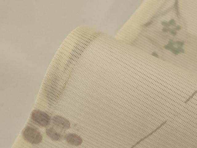 平和屋着物*夏物 小紋 絽 草花文 正絹 逸品 AABG2056jd
