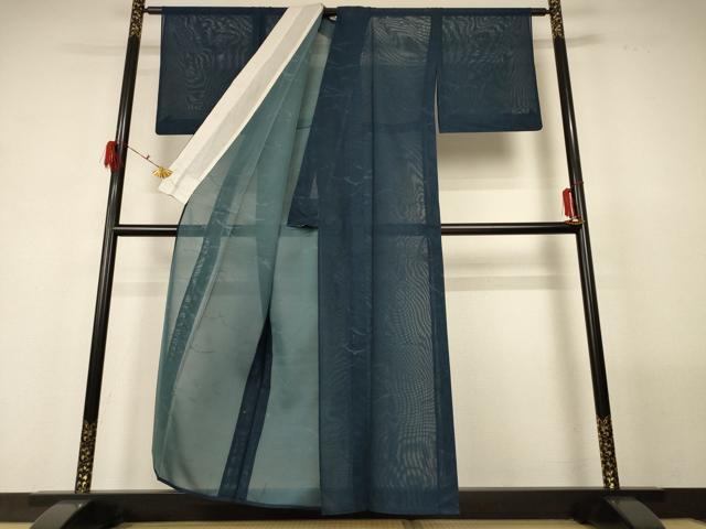 平和屋着物*夏物 色無地 露芝紋紗 褐返色 正絹 逸品 AABG2062jd