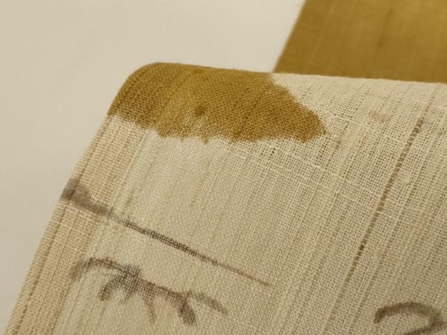 平和屋着物*夏物 二代目 川村久太郎 訪問着 生紬 風景文 正絹 逸品 AABG2064jd