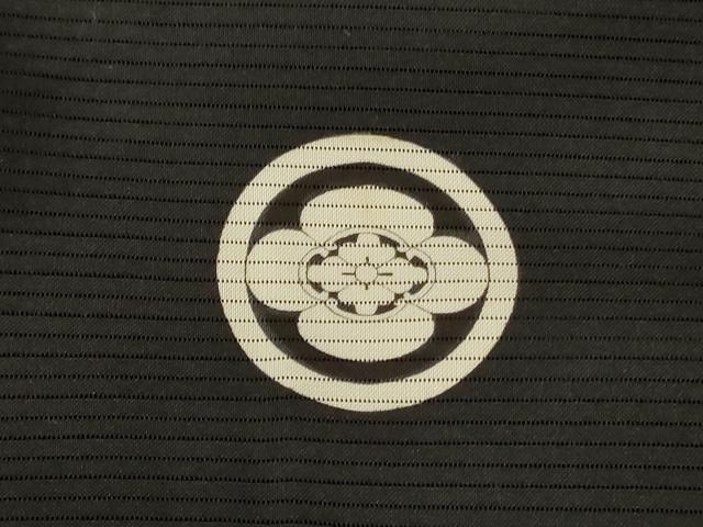 平和屋着物*夏物 男性 黒紋付 絽 正絹 逸品 AABG2068jd
