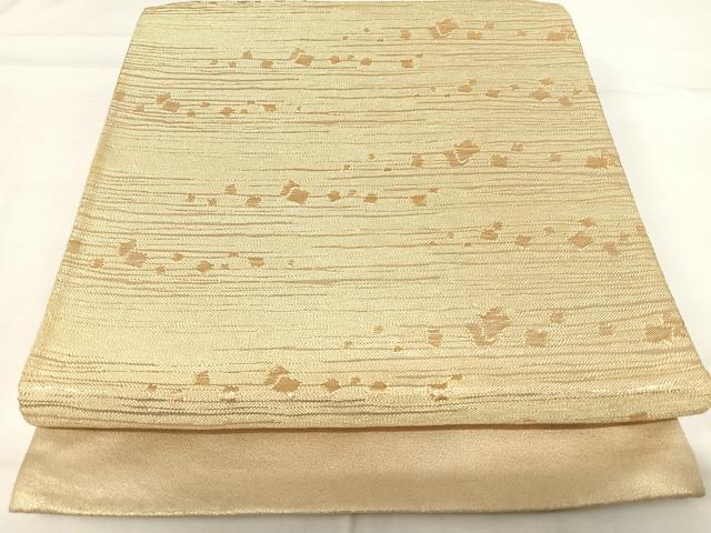 平和屋着物◎西陣 六通柄袋帯 箔散らし文様 金糸 正絹 逸品 AABG2329yx