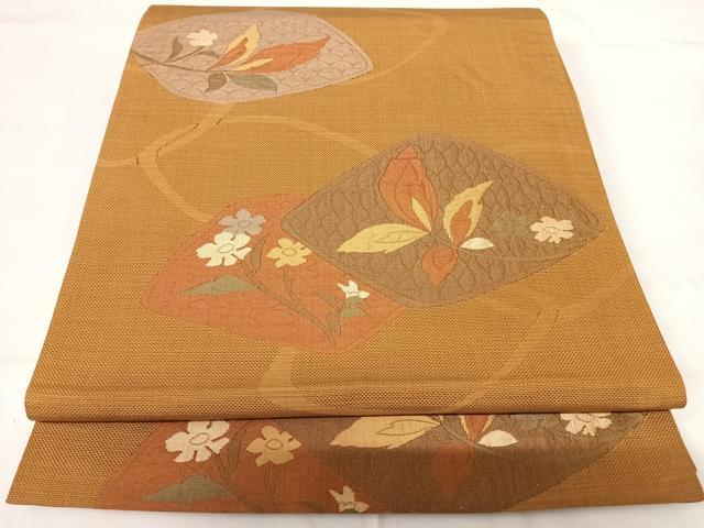 平和屋着物◎六通柄袋帯 花菱文 正絹 逸品 AABG2330yx