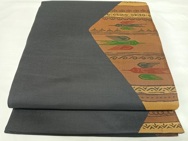平和屋着物◎六通柄袋帯 雲母 正絹 逸品 AABG2508yx