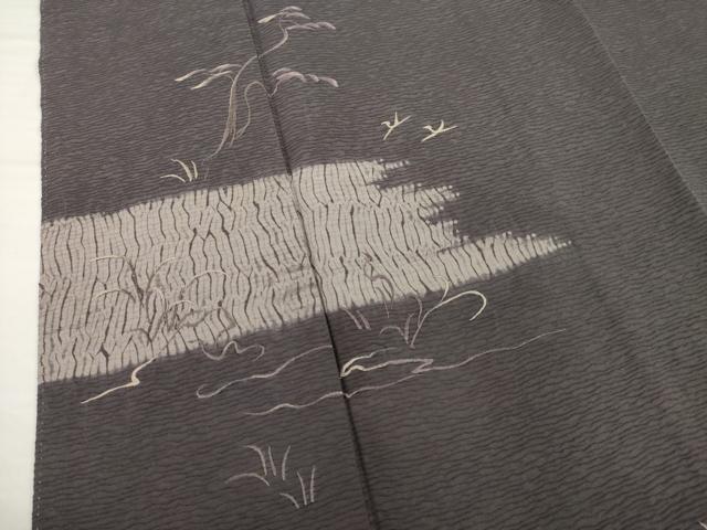 平和屋着物■豪華色留袖 絞り 刺繍 風景文 正絹 逸品 AABG2524ck
