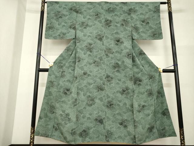平和屋着物■上質な小紋 型染め 風景文 正絹 逸品 AABG2556ck
