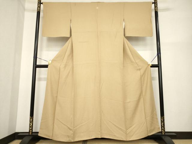 平和屋着物■上質な色無地 柴染色 正絹 逸品 AABG2627ck