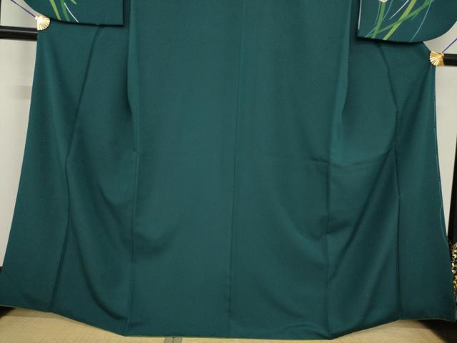 平和屋着物●小振袖 二尺袖 草花文 洗える着物 AABG2635ck