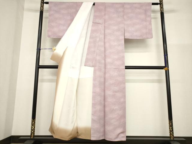 平和屋着物▼上質な小紋 幾何学文様 正絹 逸品 未使用 AABG2646ck