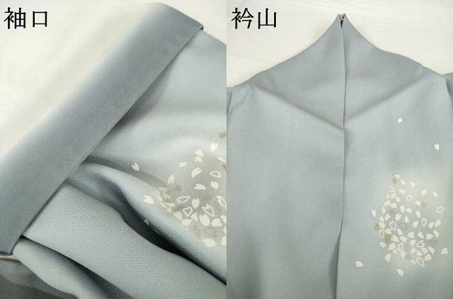 平和屋着物●上質な小紋 桜 暈し染め 金彩 正絹 逸品 AABG2652ck