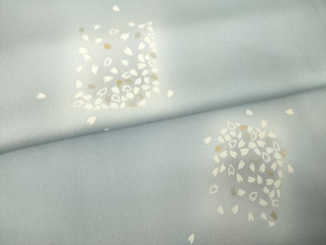 平和屋着物●上質な小紋 桜 暈し染め 金彩 正絹 逸品 AABG2652ck