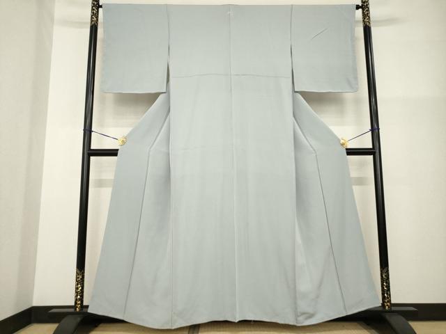 平和屋着物●上質な色無地 薄墨色 正絹 逸品 未使用 AABG2679ck