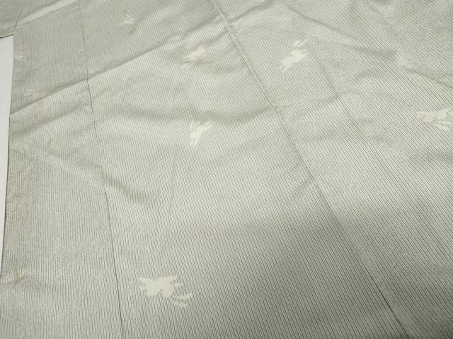 平和屋着物●お召 飛び兎 正絹 逸品 AABG2681cs
