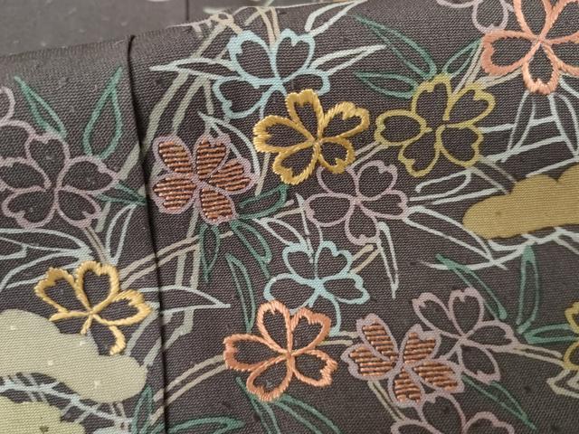 平和屋着物●創業460年・千總 訪問着 刺繍 松竹梅流水風景文 三越扱い 正絹 逸品 未使用 AABG2686cs