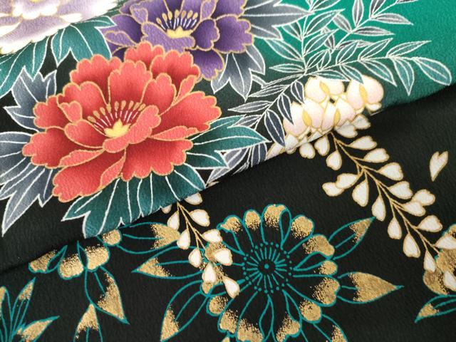 平和屋着物●豪華振袖 草花文 藤花房文 暈し染め 金彩 正絹 逸品 AABG2690cs