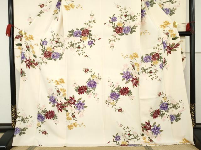 平和屋着物●豪華振袖 草花文 やまと誂製 正絹 逸品 AABG2696cs