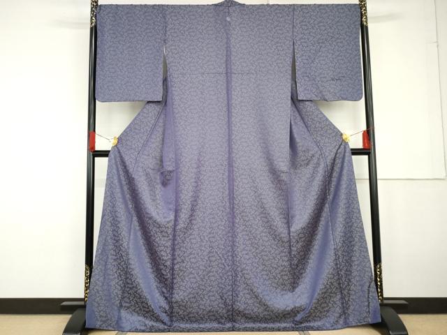 平和屋着物●黄金糸 お召 舞葉文 正絹 逸品 AABG2702cs