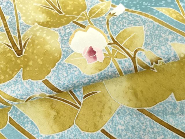 平和屋着物●京友禅作家 池内路一 訪問着 胡蝶蘭 金彩 正絹 逸品 AABG2709cs