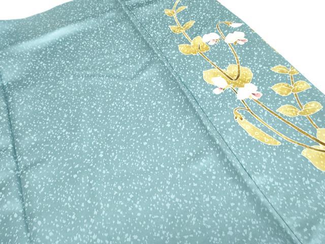 平和屋着物●京友禅作家 池内路一 訪問着 胡蝶蘭 金彩 正絹 逸品 AABG2709cs
