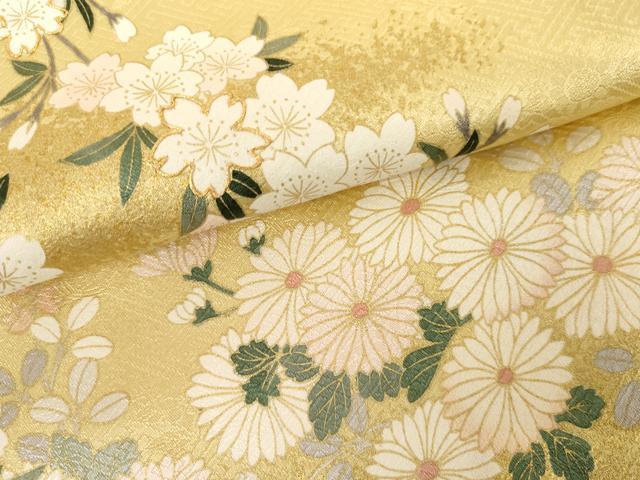 平和屋着物●訪問着 駒刺繍 枝垂れ桜文 暈し染め 金彩 正絹 逸品 AABG2711cs