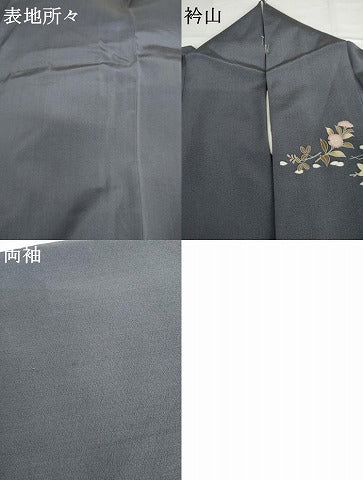 平和屋着物●訪問着 友禅 吹き寄せ花文 敷松葉 正絹 逸品 AABG2734cs