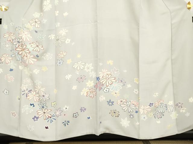 平和屋着物●訪問着 友禅 駒刺繍 舞花文 金彩 正絹 逸品 AABG2742cs