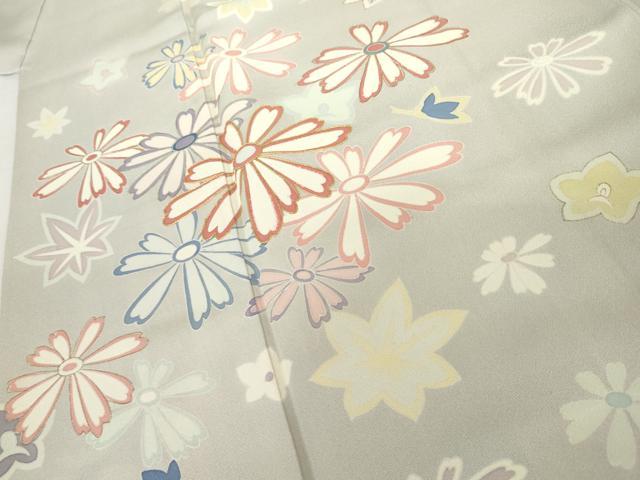 平和屋着物●訪問着 友禅 駒刺繍 舞花文 金彩 正絹 逸品 AABG2742cs