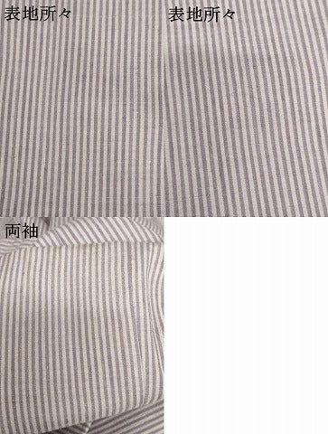 平和屋着物●結城紬 縞 正絹 逸品 AABG2781cs