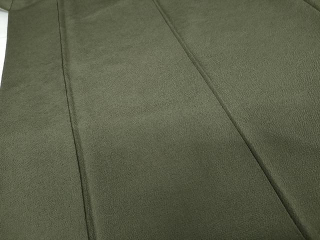平和屋着物●上質な色無地 青鈍色 鬼しぼ縮緬 正絹 逸品 AABG2795cs