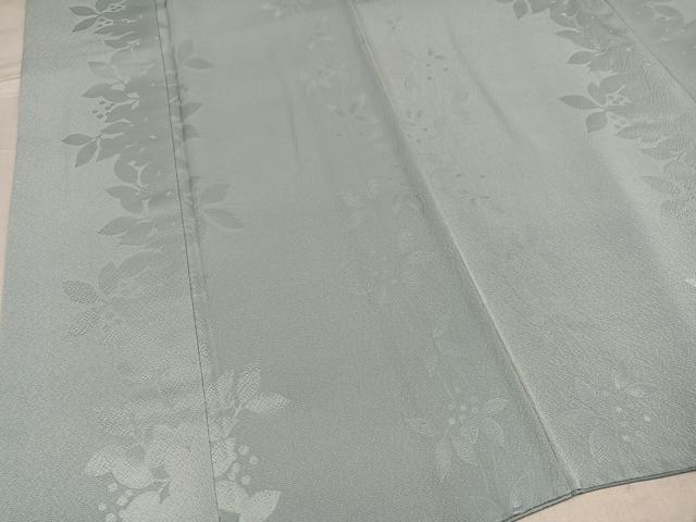 平和屋着物●上質な色無地 南天地紋 蕎麦切色 正絹 逸品 AABG2846ph