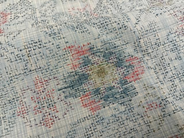 平和屋着物●結城紬 花尽くし 正絹 逸品 AABG2853ph