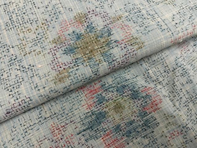 平和屋着物●結城紬 花尽くし 正絹 逸品 AABG2853ph