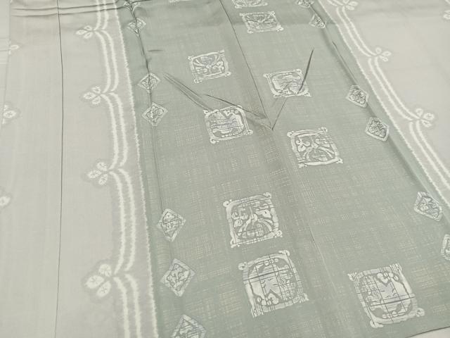 平和屋着物●長襦袢 無双仕立て 間道 正絹 逸品 AABG2866ph