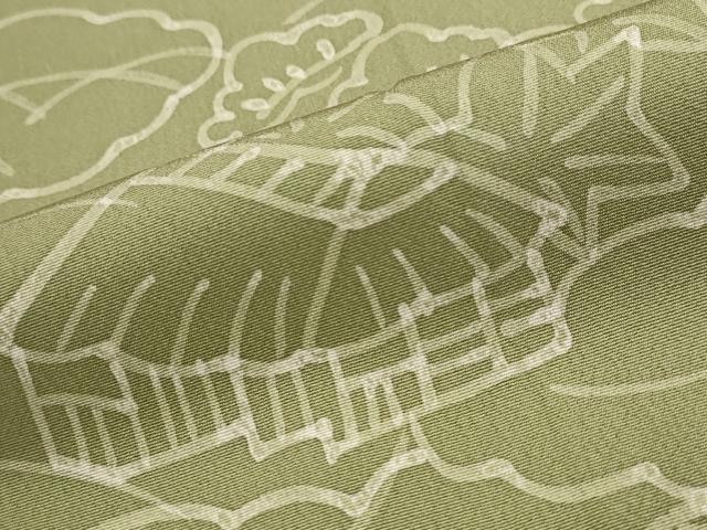 平和屋着物■上質な小紋 ろうけつ染め 風景花文 正絹 逸品 AABG2892st