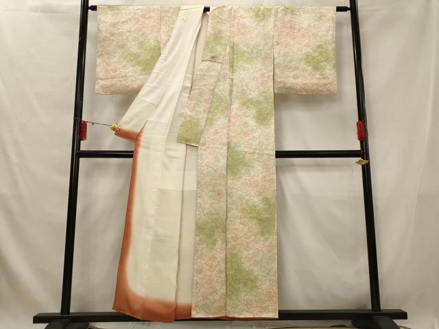 平和屋着物■上質な小紋 梅尽くし 暈し染め 正絹 逸品 AABG2947st