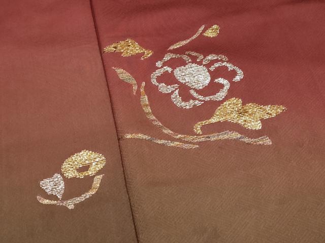 平和屋着物■訪問着 竹屋町刺繍 草花文 暈し染め 金銀糸 正絹 逸品 AABG2956st