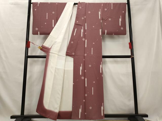 平和屋着物■上質な小紋 蛍暈し 矢羽根絣文様 正絹 逸品 AABG2960st
