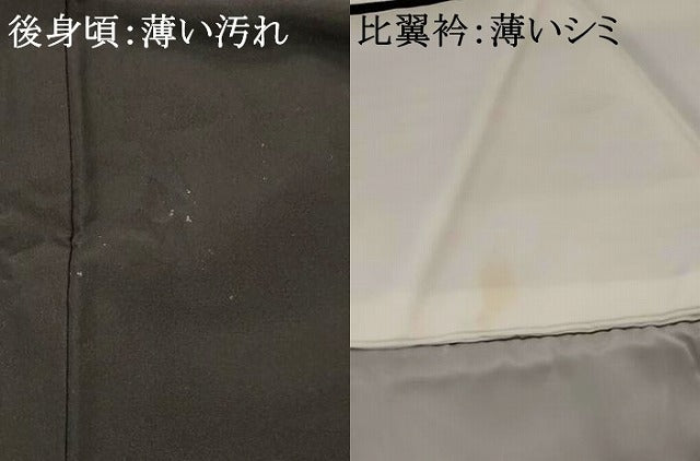 平和屋着物■豪華黒留袖 刺繍 鴛鴦 金銀糸 金彩 正絹 逸品 AABG2962st