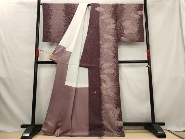 平和屋着物■訪問着 絞り 刺繍 地紙間道 金糸 ますいわ屋扱い 正絹 逸品 AABG2974st