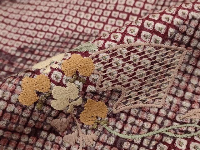 平和屋着物■訪問着 絞り 刺繍 地紙間道 金糸 ますいわ屋扱い 正絹 逸品 AABG2974st