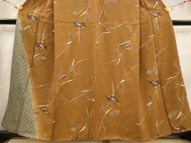 平和屋着物■訪問着 地紙花文 暈し染め 金彩 正絹 逸品 AABG2979st