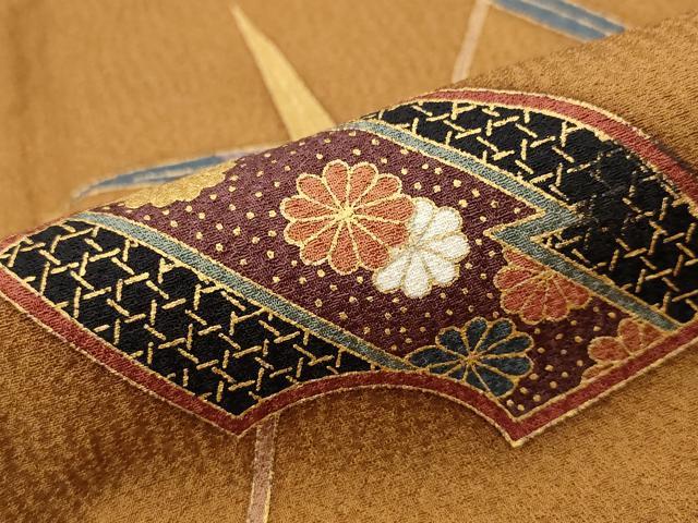 平和屋着物■訪問着 地紙花文 暈し染め 金彩 正絹 逸品 AABG2979st
